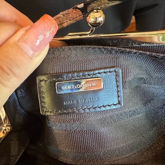 Dolce & Gabbana Evening Velvet Floral Handbag - Picture 7 of 9